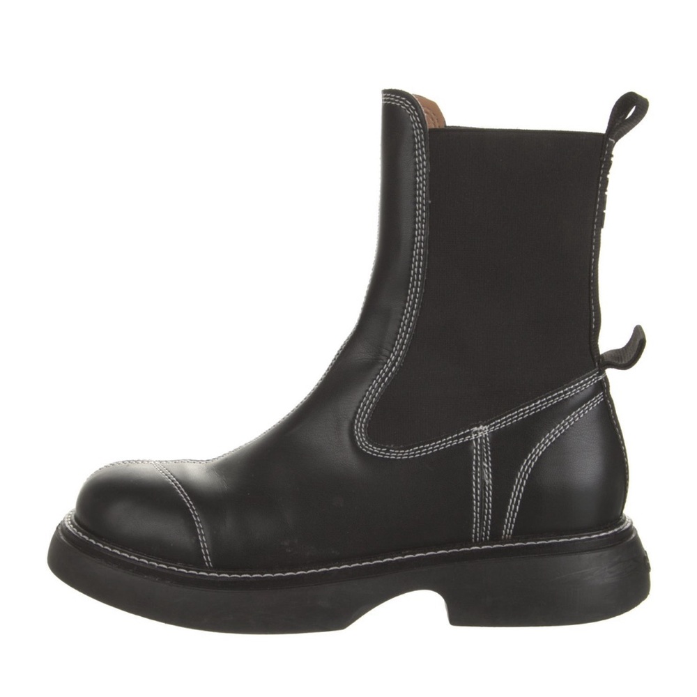 GANNI LEATHER CHELSEA BOOTS